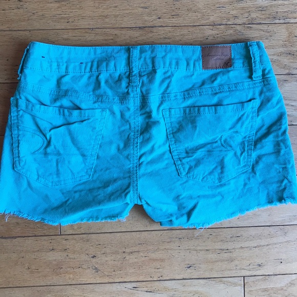 Teal corduroy American Eagle shorts - Picture 2 of 3
